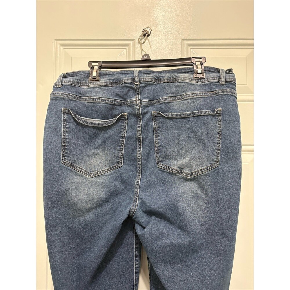 BloomChic Jeans Womens Size 18 Blue Denim Capri High Rise Stretch 21 - Picture 4 of 7